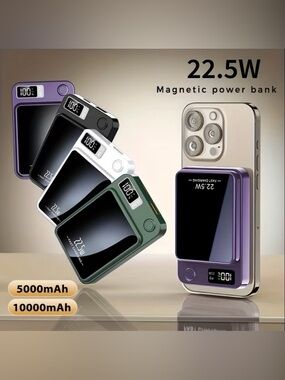 (15) - Magnetic Power Bank – 22.5W Fast Charging Portable Charger (5000 MAH)